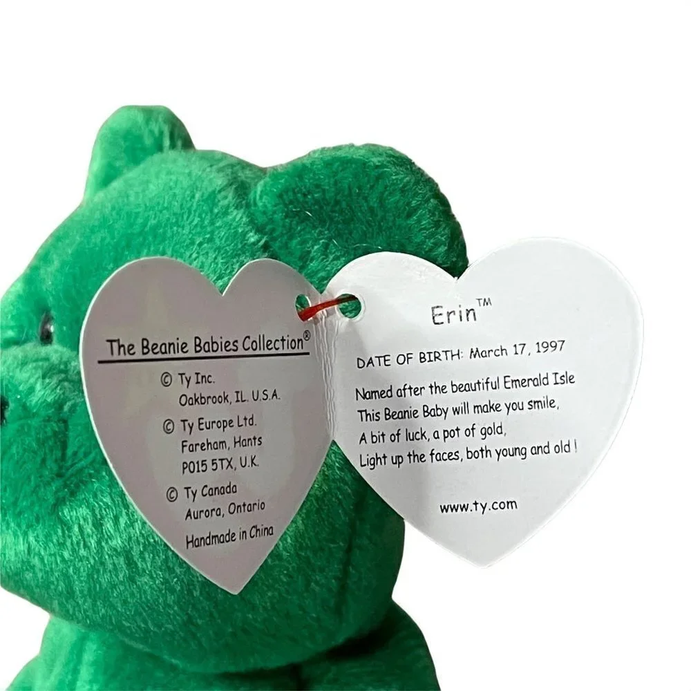 TY Beanie Baby- Erin the Shamrock Bear 1997